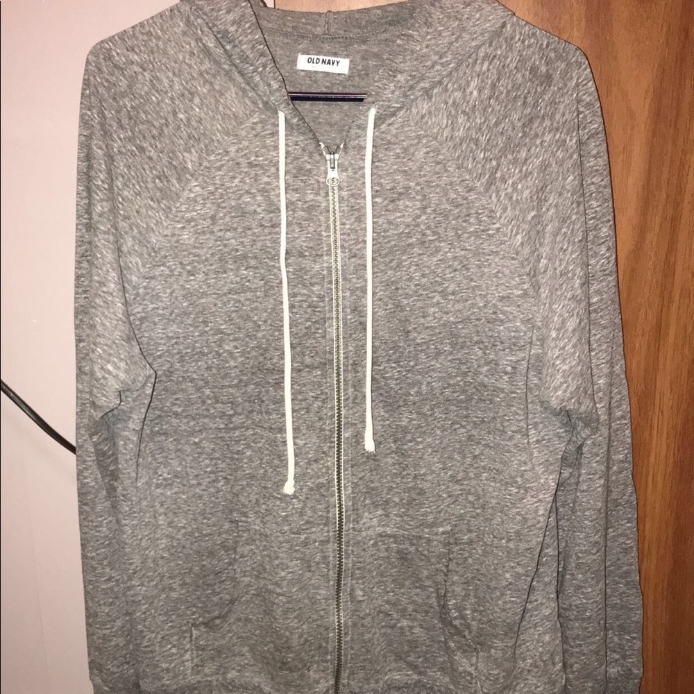 grey old navy jacket